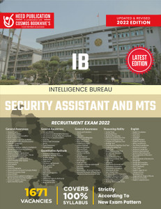 IB (INTELLIGENCE BUREAU) SECURITY ASSISTANT & MTS RECRUITMENT EXAM 2022
