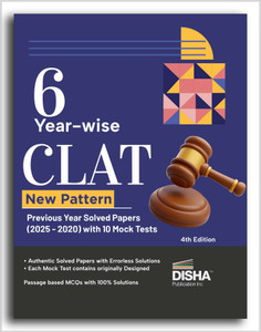Disha 6 Year-wise CLAT New Pattern Previous Year Solved Papers (2025 ...