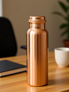copper+ Small Size 100% Copper Bottle 600 ml, Plain Copper Bottle 600 - Image 6