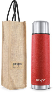 Pexpo Ml Hrs Hot And Cold Flask With Jute Bag Vacuum Insulated Flamingo Ml Flask