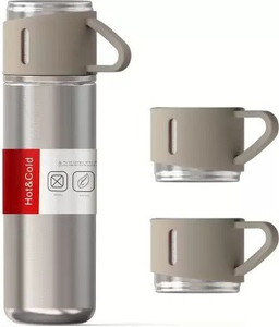 Iconix Vacuum Flask Set Cup Set For Hot Cold Drink Bpa Free Leakproof Gift Set Ml
