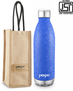 Pexpo 1800ml 24 Hrs Hot And Cold Water Bottle With Jute Bag Vacuum Insulated Electro 1800 Ml