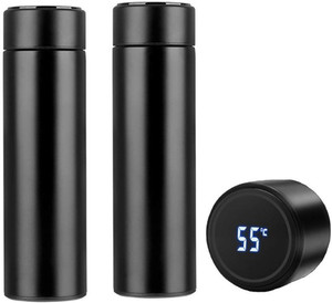 Iconix Temperature Bottle For Hot Cold Drink Bpa Free Lealproof Black Ml Bottle Buy