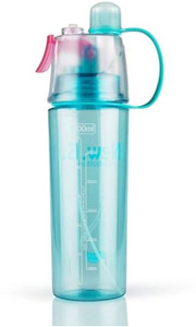 VOXEL Water Bottle with Mist Spray for Sports School Gym Leak Proof BPA