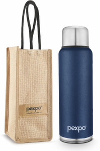 Pexpo Ml Hrs Hot And Cold Flask With Jute Bag Vacuum Insulated Flamingo Ml Flask