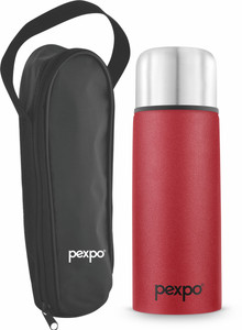 Pexpo Ml Hrs Hot Cold Thermosteel Vacuum Flask With Zipper Bag Flip Pro Ml Flask