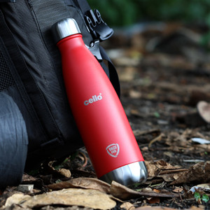 Cello Duro Top Double Wall Stainless Steel Water Bottle - 180ml, Vacuum Insulated, Copper Coated, Black - View #14