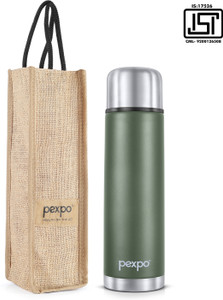 Pexpo Ml Hrs Hot And Cold Flask With Jute Bag Vacuum Insulated Flamingo Ml Flask Buy