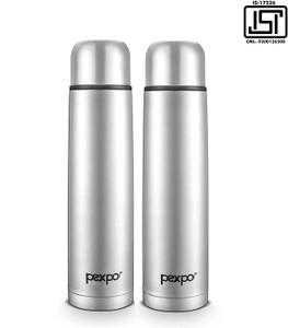 Pexpo Ml Hrs Hot And Cold Flask With Jute Bag Vacuum Insulated Flamingo Ml Flask