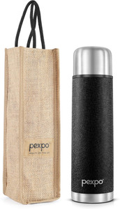 Pexpo Ml Hrs Hot And Cold Flask With Jute Bag Vacuum Insulated Flamingo Ml Flask Buy