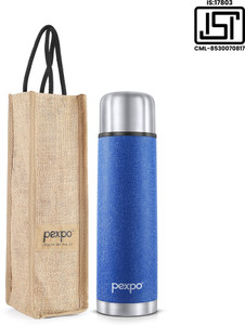 Pexpo Ml Hrs Hot And Cold Flask With Jute Bag Vacuum Insulated Flamingo Ml Flask