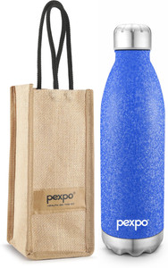 Pexpo Ml Hrs Hot And Cold Water Bottle With Jute Bag Vacuum Insulated Electro Ml