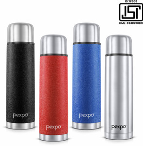 Pexpo Ml Hrs Hot And Cold Flask With Jute Bag Vacuum Insulated Flamingo Ml Flask