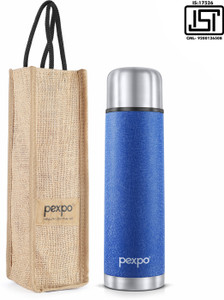 Pexpo Ml Hrs Hot And Cold Flask With Jute Bag Vacuum Insulated Flexo Ml Flask Buy