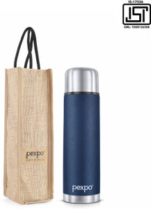 Pexpo Hrs Hot Cold ISI Certified With Jute Bag Flamingo Vacuum Insulated Bottle Ml