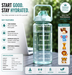 Cronus Motivational Bottle 2000 ml Plastic Pack of 1 - Image 6
