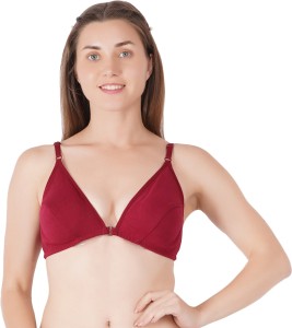 Buy Women's Girl's Cotton Non-Padded Regular Bra (Colour: Maroon, Black, &  Rani) at