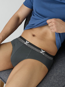 XYXX Men Nova IntelliFresh Cotton Grey Brief - Buy XYXX Men Nova