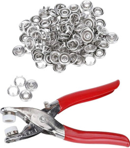 rujave Snap Press Buttons Kit 100pcs Silver - Image 4