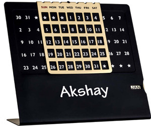 Heart Beat Infinity Table Calendar with Name Engraved next 10 years