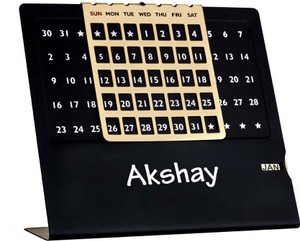 Heart Beat Infinity Table Calendar with Name Engraved next 10 years