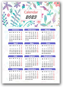 Photojaanic Fridge Magnet Calendar 2023 Size A4 Magnet Calendar For