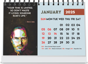 ESCAPER Steve Jobs Inspirational Desk Calendar 2025 International