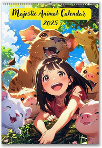 Visaan Animal Theme Big Wall Hanging Calendar 2025, 30x40 cm 2025 Wall Calendar 2025 Flipkart