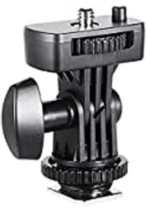 Fnd Adjustable Angle Pole Swivel Hot Shoe Mount Screw Hot Shoe Mount Adapter Rotating Flash