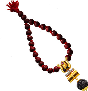 M Men Style Lord Shiv Trishul Damaru Bracelet - Adjustable Silver & Black Silicone & Stainless Steel - View #6