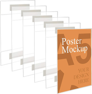 Kurtzy 12 Pack A5 Adhesive Wall Poster Holders - Universal Wall Mounts