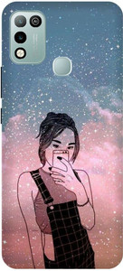 ADZIRE Back Cover For Infinix Hot 10 Play X688B CUTE LOVELY GIRL SELFIE GIRL ADZIRE