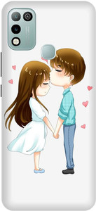 ADZIRE Back Cover For Infinix Hot 10 Play X688B CUTE COUPLE LOVELY KISS COUPLE GIRL BOY