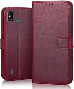 Tecno Spark Go 2020 Spark Go 2021 Wallet Style Premium Flip Back Cover  Case Rubber, Plastic, Leather Front Back Case Price in India Buy Tecno  - Main Image