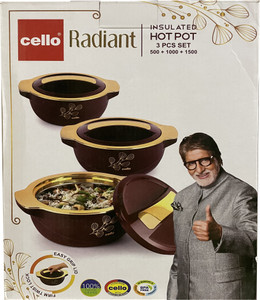 Cello Cello Radiant Insulated Hot Pot Three Pcs Set Thermoware Casserole Set Price In India