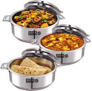 Usha Shriram L L L Insulated Stainless Steel Hot Case With Lid Pack Of Thermoware