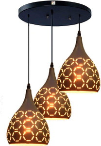 Brightlyt Grey Aluminum Shade Chandelier ( Jhumar) for Bedroom Pendant ...