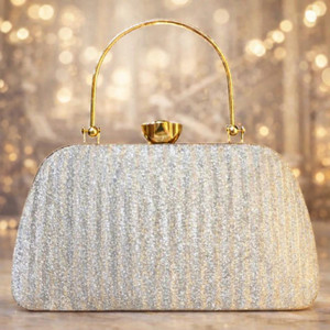 yoyoji Party Silver Clutch Silver - Price in India | Shopsy.in