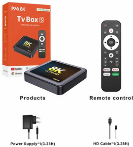 8 K Android, TV Box-S, Ultra HD Smart Media Player with Remote