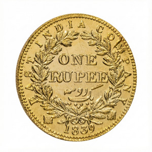 コレクション 1839 G.BRITAIN 3P MS 64 1-rupee-1839-victoria-british-