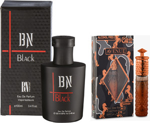 BN PARFUMS Black Perfume 100ml & Avenue Attar 6ml - Image 3
