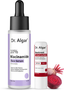 Shopsy Dr. Algar Niacinamide Face Serum + Beetroot Lip Balm Combo - Image 1