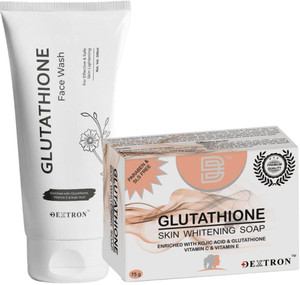 dextron glutathione soap DEXTRON Glutathione Face Wash & Vitamin C &E Skin Lightening Soap Price in  India