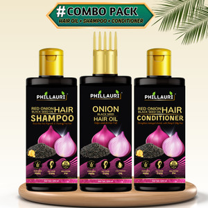 Phillauri Herbal Red Onion Black Seed Oil Ultimate Hair Kit Hair Oil
