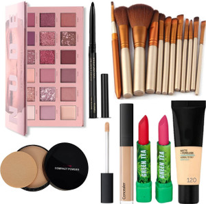 Huda Crush Beauty In Combo Kit Nude Eyeshadow P Naked Brush Kajal Foundation P