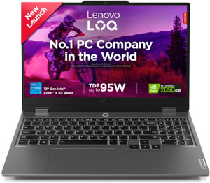 Lenovo LOQ Intel Core i5 12th Gen 12450HX - (12 GB/512 GB SSD/Windows 11 Home/4 GB Graphics/NVIDIA GeForce RTX 2050) LOQ 15IAX9D1 Gaming Laptop(15.6 inch, Luna Grey, 2.38 kg, With MS Office)