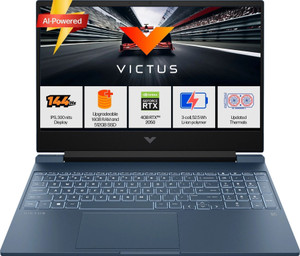 HP Victus AI 31 TOPS AMD Ryzen 5 Hexa Core 8645HS - (16 GB/512 GB SSD/Windows 11 Home/4 GB Graphics/NVIDIA GeForce RTX 2050/144 Hz) 15-fb3003AX Gaming Laptop(15.6 inch, Blue, 2.29 Kg, With MS Office)