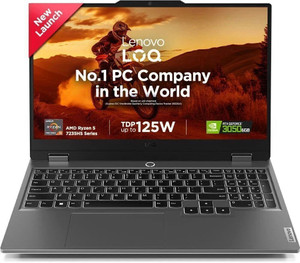 Lenovo LOQ AMD Ryzen 5 Quad Core 7235HS - (12 GB/512 GB SSD/Windows 11 Home/6 GB Graphics/NVIDIA GeForce RTX 3050) 15ARP9 Gaming Laptop(15.6 Inch, Luna Grey, 2.38 Kg)