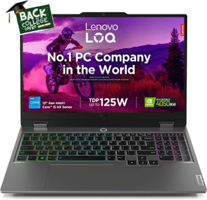 Lenovo LOQ Intel Core i5 13th Gen 13450HX - (16 GB/512 GB SSD/Windows 11 Home/6 GB Graphics/NVIDIA GeForce RTX 4050) 15IRX9 Gaming Laptop(15.6 inch, Luna Grey, 2.38 Kg, With MS Office)
