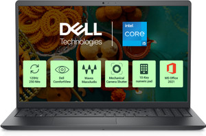 DELL Vostro Intel Core i5 12th Gen 1235U - (16 GB/512 GB SSD/Windows 11 Home) 3520 Thin and Light Laptop(15.6 Inch, Carbon Black, 1.69 Kg, With MS Office)